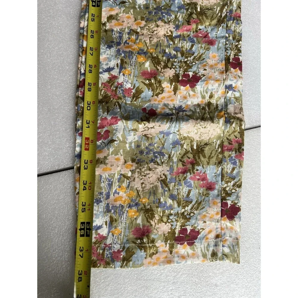 Reformation Size 4 Floral 100% Linen High Rise Cropped Pant Cottagcore coastal